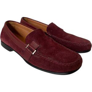 Antonio Bossi suede driving loafers, Size 7, burgundy Red color